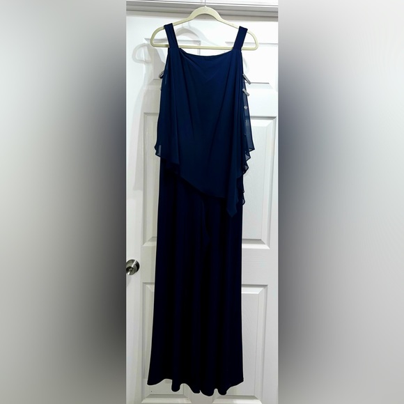 MSK Pants - MSK Embellished Chiffon Overlay Jumpsuit